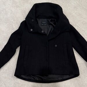 Zara Black Pea Coat for Women